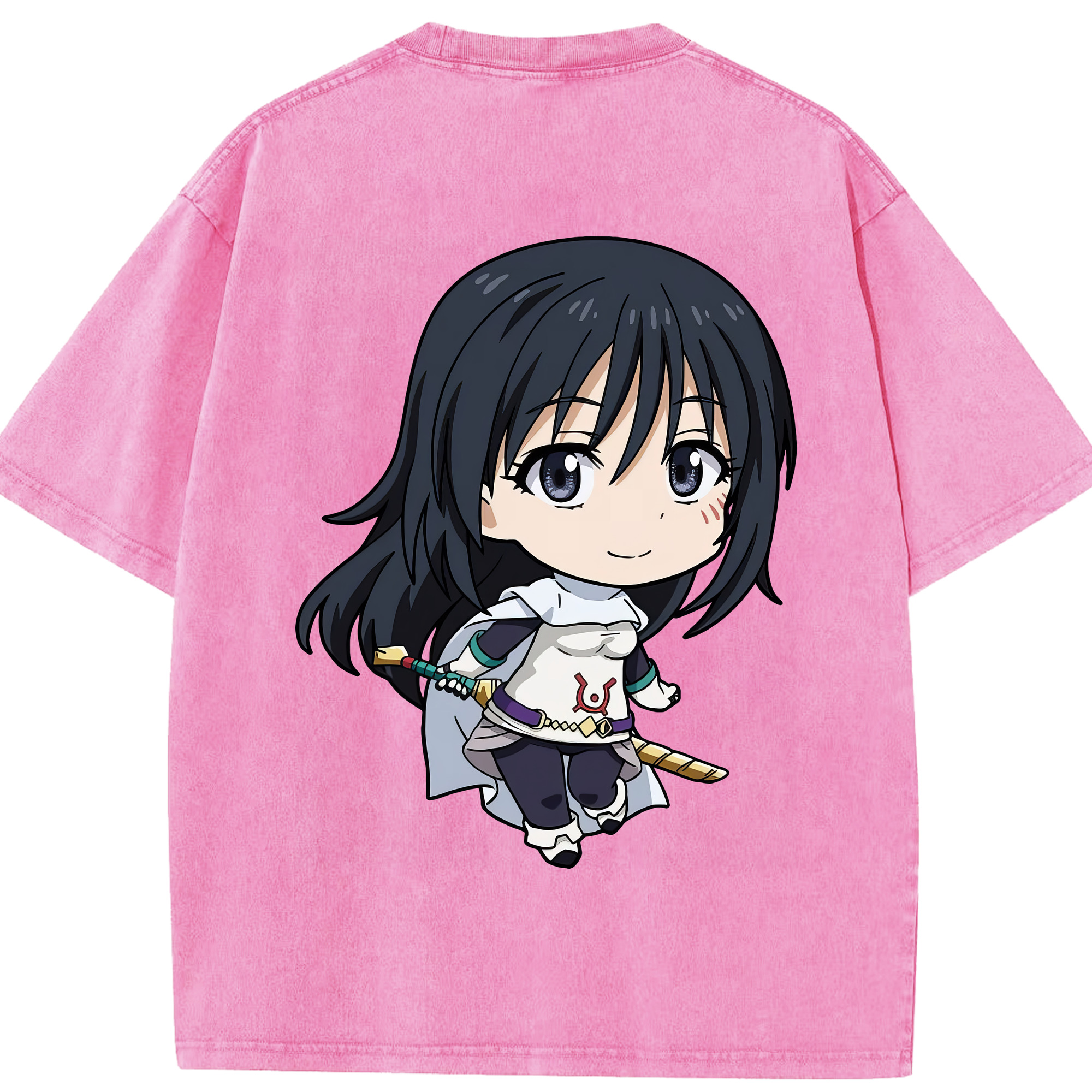 （画像用） 転スラ Regarding Reincarnated to Slime 綿100% ヴィンテージ風 半袖Tシャツ（背面プリント）